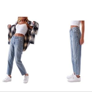 PacSun Eco Medium Blue High Waisted Straight Jeans
